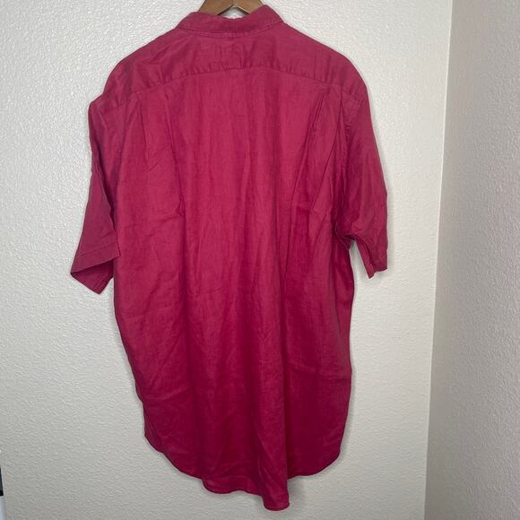 Ralph Lauren Marlowe Button Down 100% Linen size XL - Picture 3 of 4